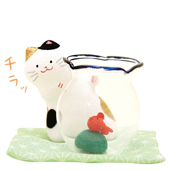 金魚鉢 のぞき猫