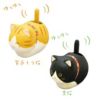 ゆらゆらソーラー　ちぎり和紙座り猫|置物・お飾り|猫グッズ