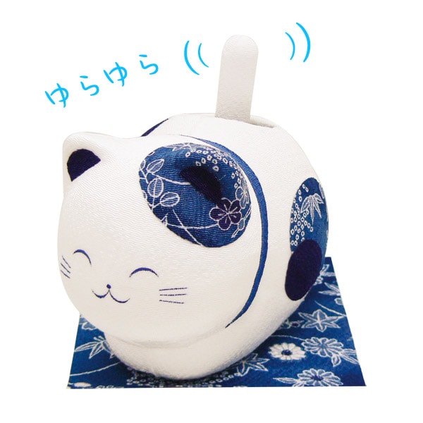 ゆらゆらソーラー 藍座り猫