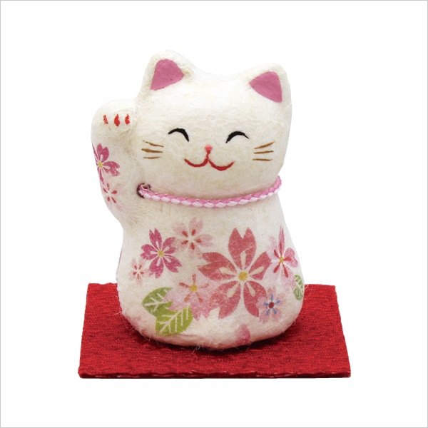 ちぎり和紙和の彩り 招き猫(ミニ) 桜