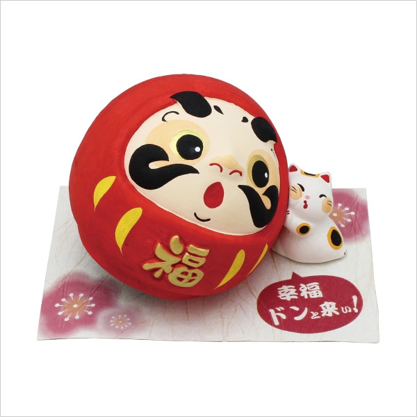 ドンと来い！ だるま貯金箱 赤