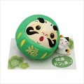 ドンと来い！ だるま貯金箱　緑|だるまグッズ