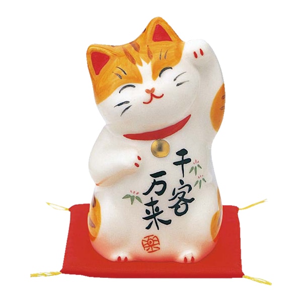 置物　招き猫　33センチ　共箱　商売繫盛　千客萬来　ご利益　縁起物　美品　ねこ 置物 招き猫 33センチ 共箱 商売繫盛 千客萬来 ご利益 縁起物 美