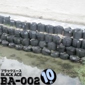 ブラックエース 耐候性 大型土のう BA-002 1100φ×1100H 10枚 熱田資材 災害 土木 河川工事 原材料等の運搬|土のう|防災用品