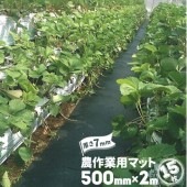 魚瀬ゴム 農作業用マット 厚さ 7mm 500mm×2000mm 15枚 農道マット 疲れ防止 ぬかるみ 温室通路 農道ゴムマット|農作業用マット|現場用品