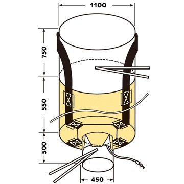 ����� �ե쥳��Хå� �ݷ� �ϡ��� 500kg������ �ӽи����� MB-2S ��1100�߽�550mm 10��
