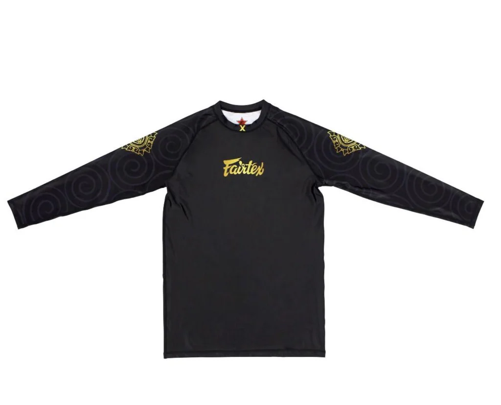FAIRTEX 黒 ラッシュガード長袖 Mサイズ　フェアテックス　ムエタイ Fairtex ロングラッシュガード 