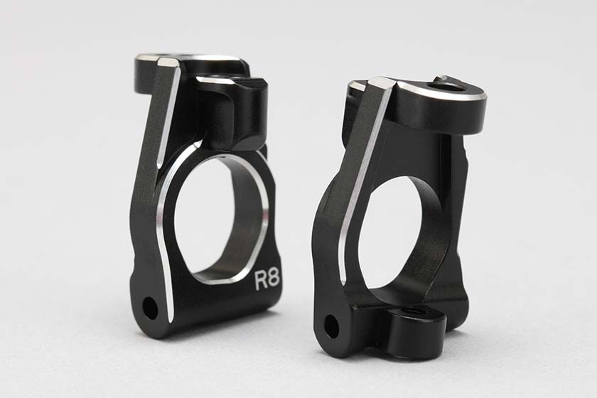 Z4-41308 YZ-4用アルミ製フロントステアリングハブキャリア(8度