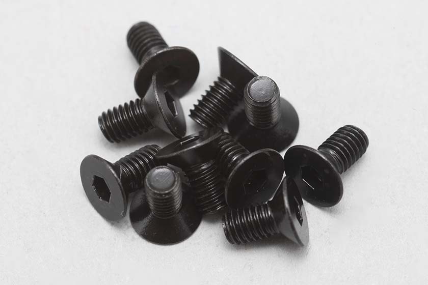 ZC-F36A アルミ製 M3x6mm フラットヘッド ソケット スクリュー(4本入
