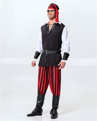 ハロウィン コスプレ 海賊（男性用） 6点セット