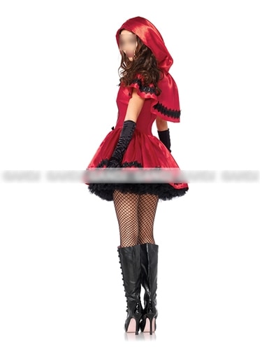 【国内発送・関税込】ハロウィン★ゴシック系の赤ずきん ハロウィン コスプレ 赤ずきん(大人用) 2点セット