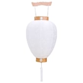 新盆（初盆）用　白提灯　吊り提灯　相極紋天　電池ローソク付