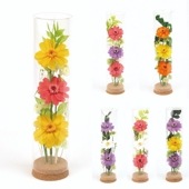 スリムボトル プリザーブドフラワー仏花（高さ21cm）