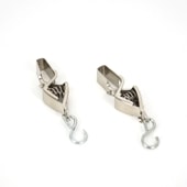 仏具 吊り灯籠用 吊り下げ金具 クリップ シルバー １対