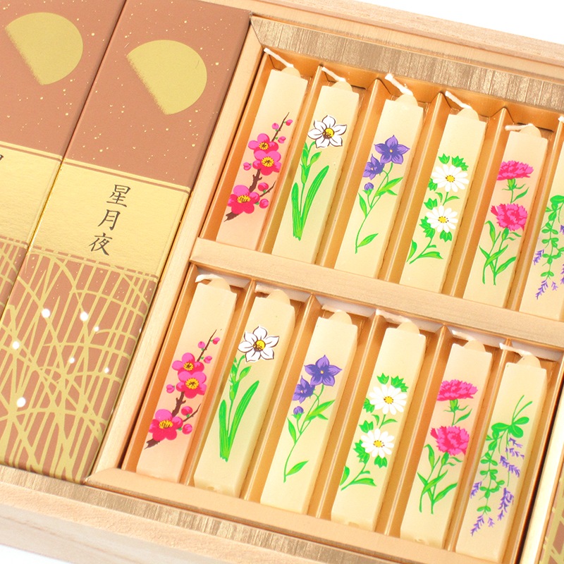 進物線香 蜜蝋星月夜 微煙 鳥居ローソク本舗｜お仏壇のよねはら公式通販