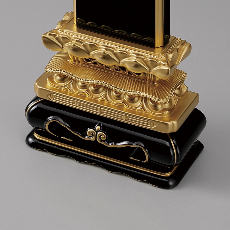 位牌（日本製）・上京型千倉 面粉 溜色（3.5寸）（送料無料）（文字代込）（品質保証） 日本製の位牌 上京型千倉 吹蓮華 面粉 溜送料無料文字代込