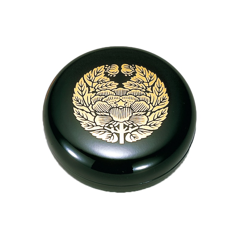 香合 黒 PC製 2.5寸 蓮／抱牡丹（東）／下り藤（西）｜お仏壇のよね