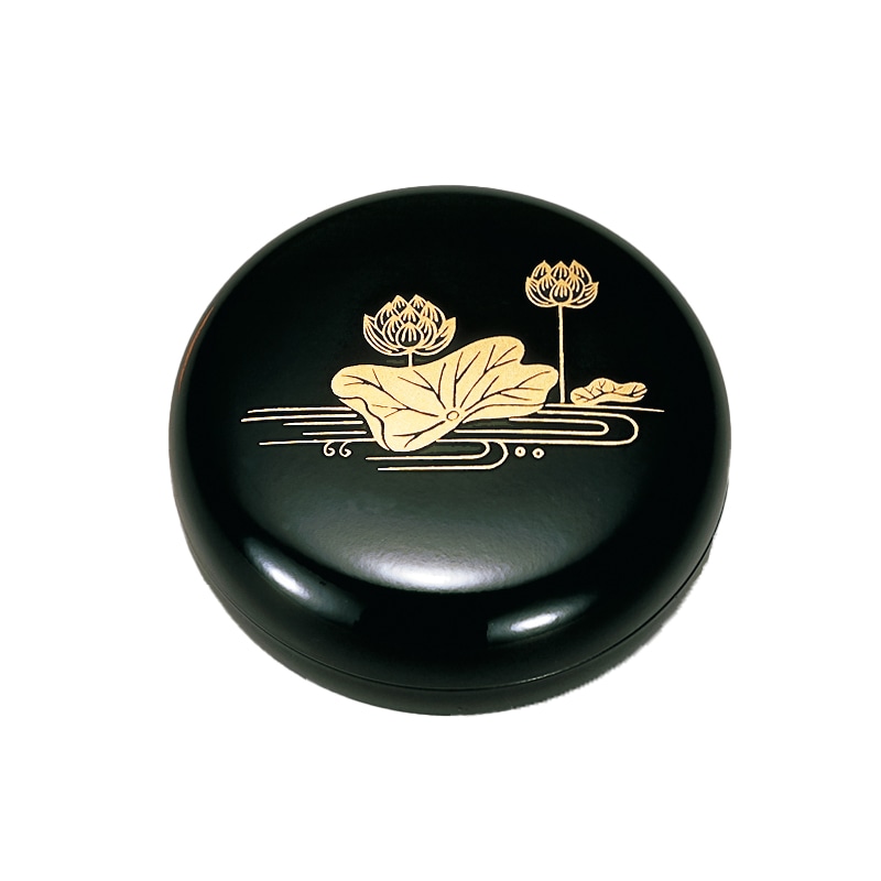香合 黒 PC製 2.5寸 蓮／抱牡丹（東）／下り藤（西）｜お仏壇のよね