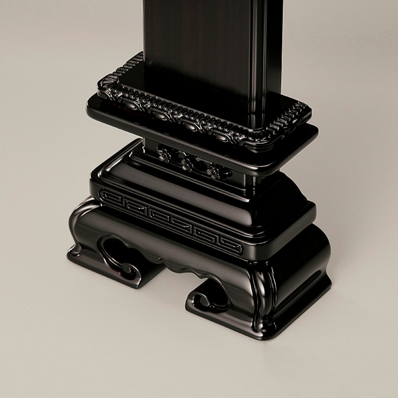 送料無料】国産唐木位牌 上角丸 黒檀／紫檀 3.5寸～6寸（文字入れ代