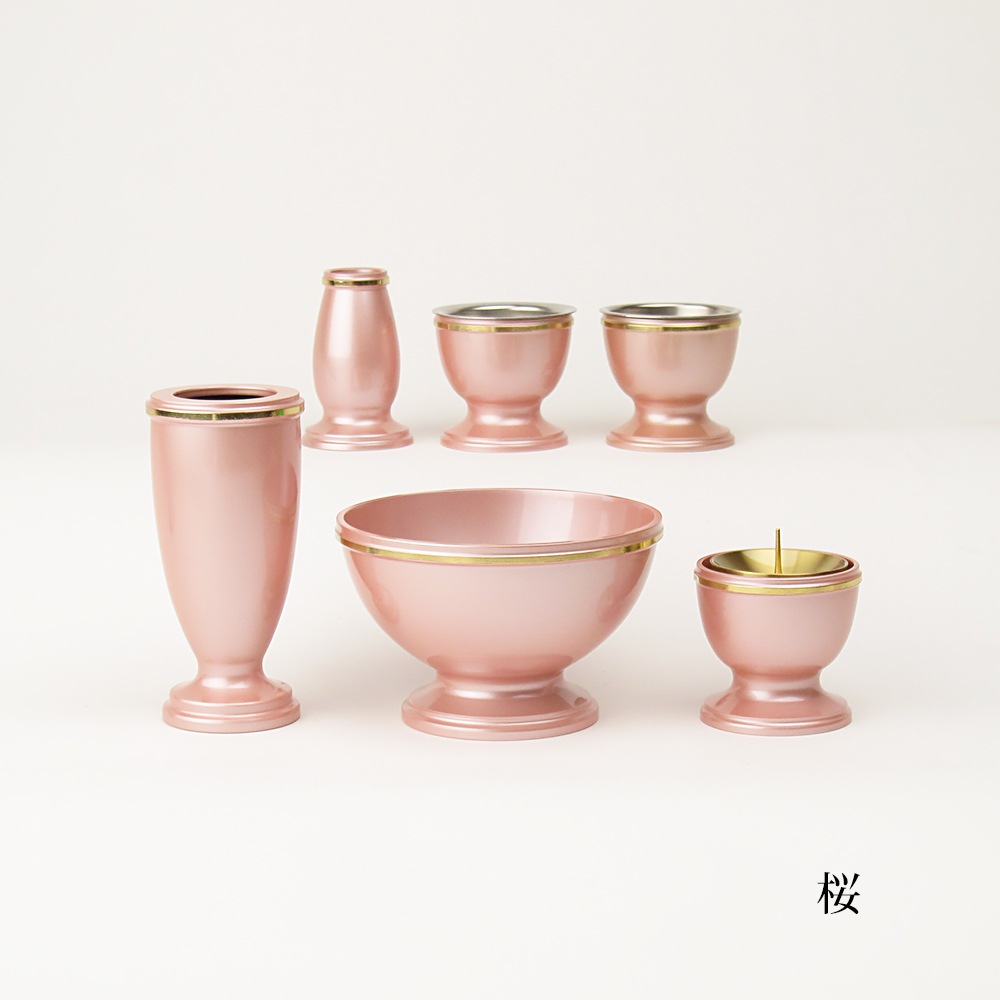 【仏壇　仏具セット★ 楽天市場】仏具セット モダン仏具 6点セット 夢幻（むげん）帯金入 6