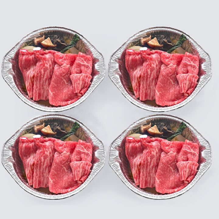 【ギフト】黄木の米沢牛赤身すき焼き鍋セット（4個入）