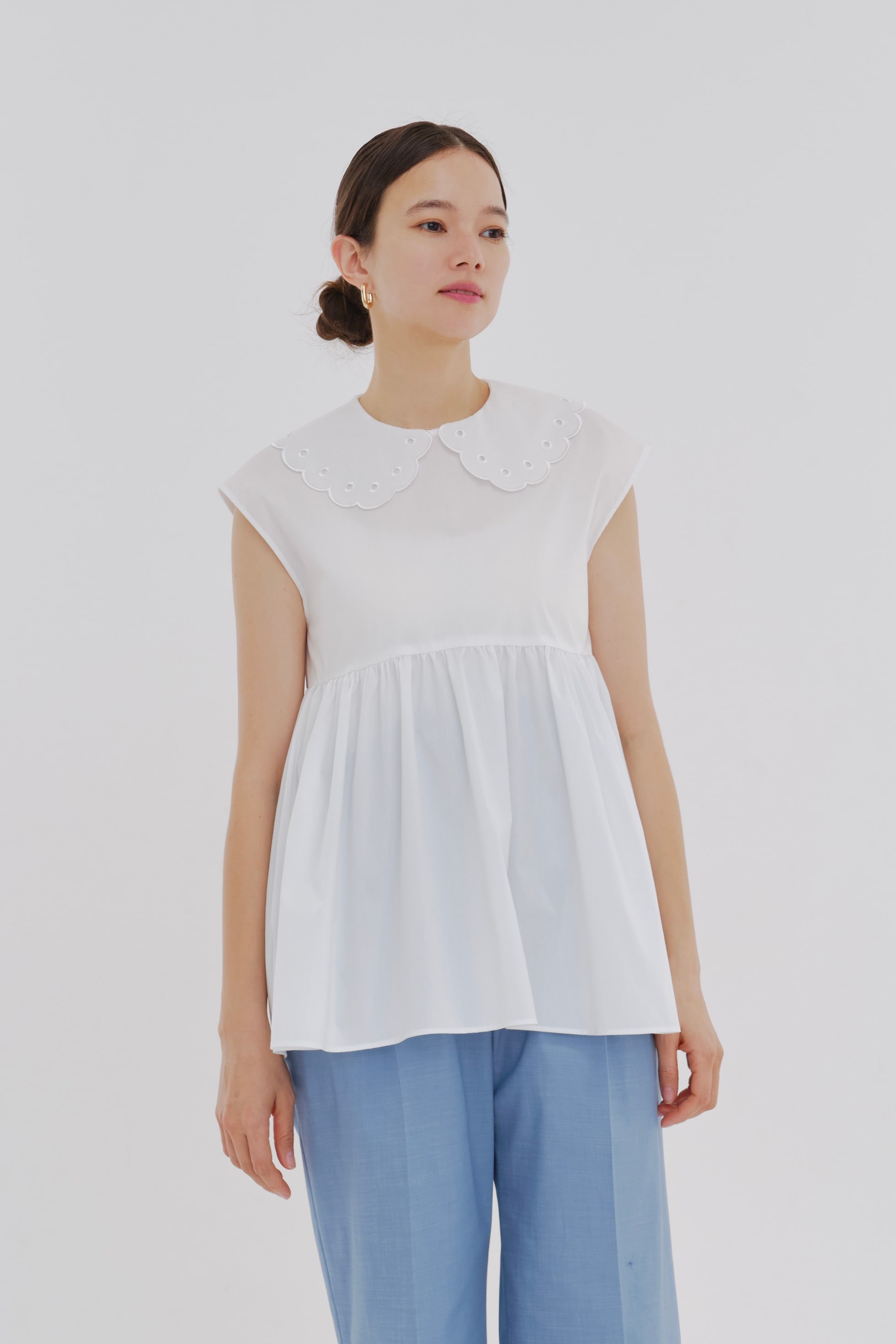 yori ヨリ　スカラップスリーブブラウス スカラップスリーブブラウス | all item| yori