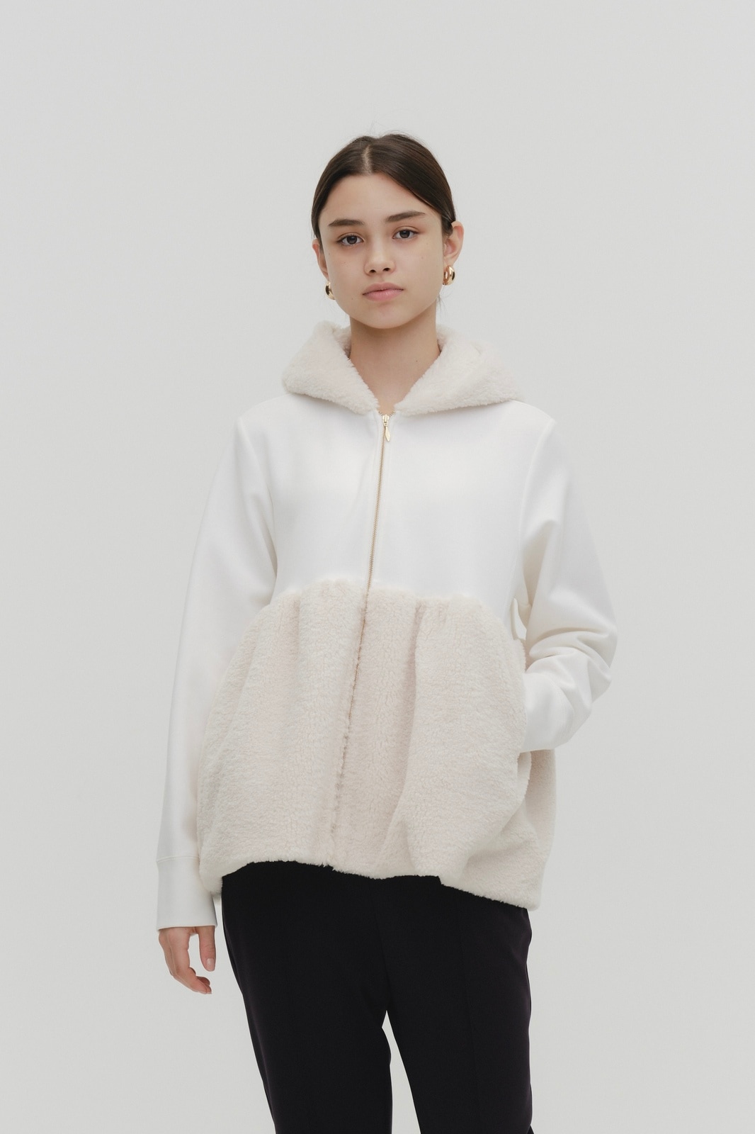 popupshop】もこもこボアカットソーパーカー【後日配送】 | 3