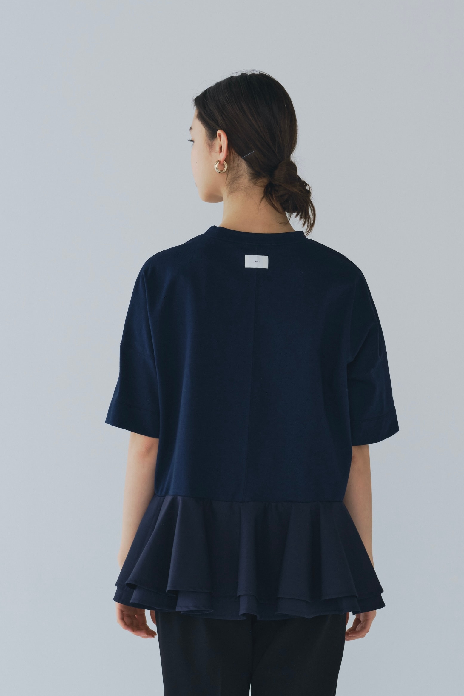 yori ソリッドバックフレアTee ネイビー ソリッドバックフレアTee | all item| yori