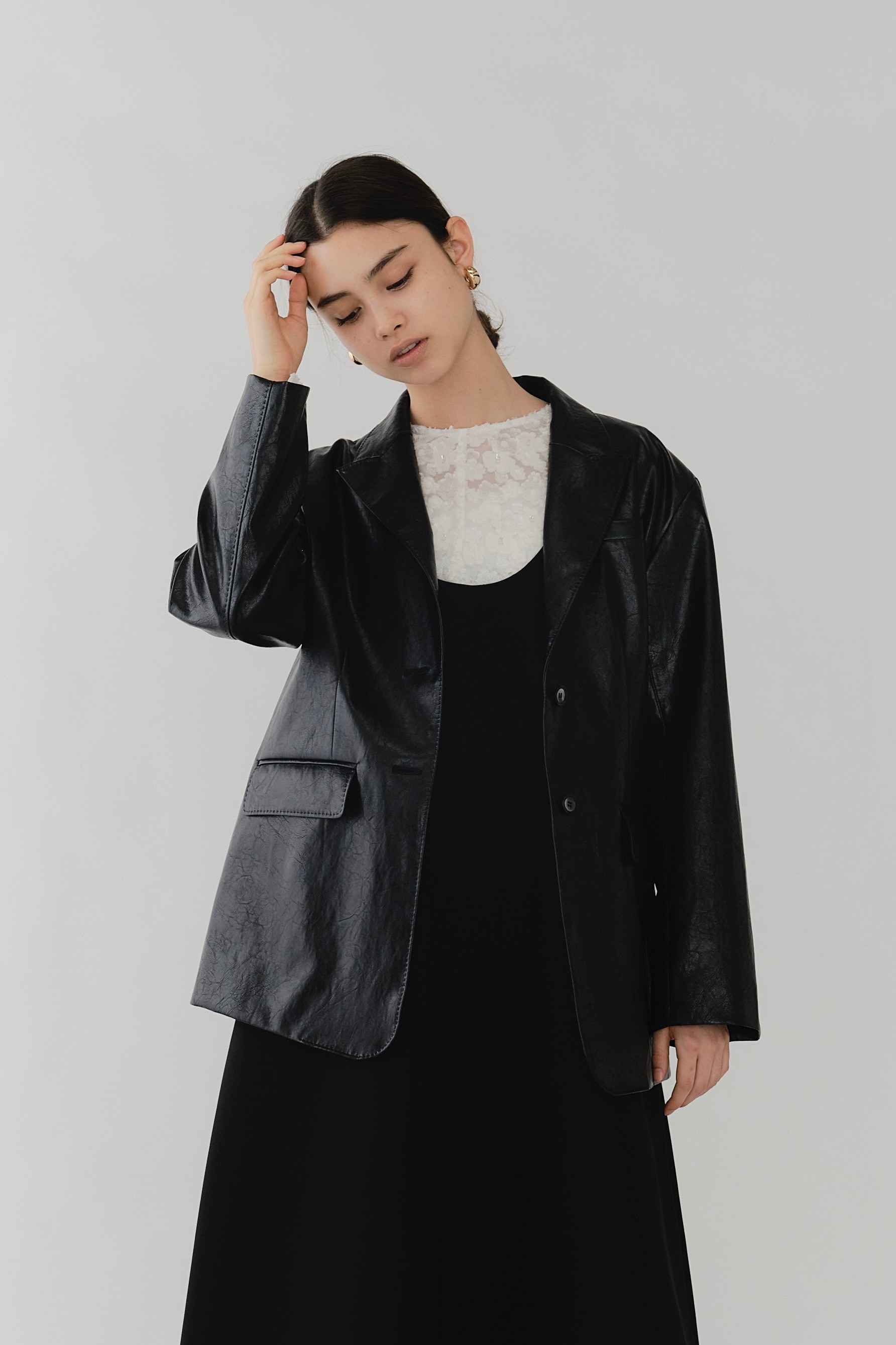 yori フリル付きロングコート ダークネイビー フリルロングコート・全2色 | レディースファッション通販 - DHOLIC