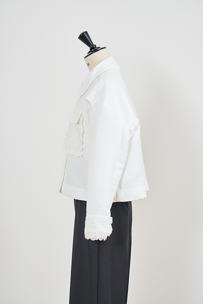 2024AW 新品 完売品 ヨリyori 38 スカラップショートジャケット 2024AW 完売品 ヨリyori 38 スカラップショートジャケット