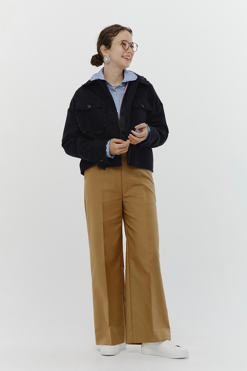 2024AW 完売品 ヨリyori 38 スカラップショートジャケット popupshop】スカラップショートジャケット【会場お渡し】 | 3