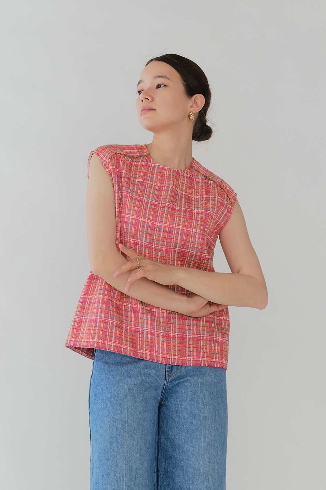yori チェック　ジレ　AW22 イッピーチェックツイードジレ | all item| yori