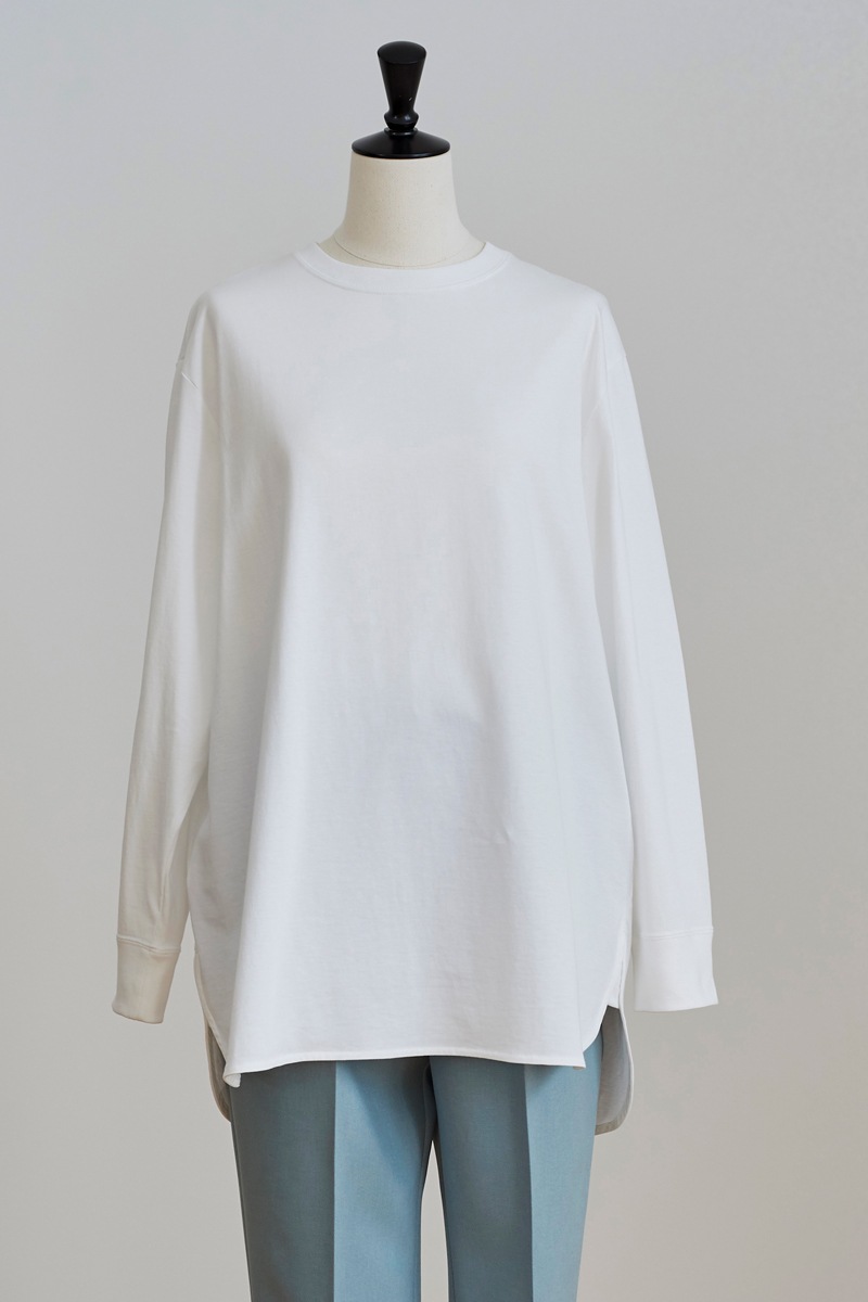 全品送料0円 ヨリ ワイドヘムラウンドTee【2021AW】完売 - Tシャツ 半額直販 yori ヨリ ワイドヘムラウンドTee Tシャツ/カットソー(七分/長袖)