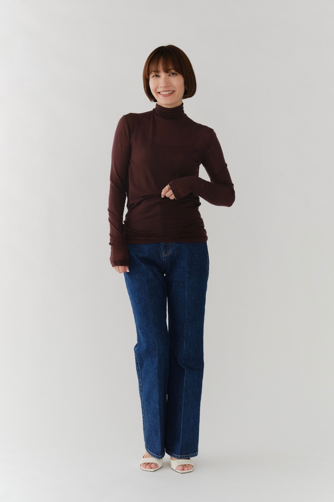 yori ヨリ カシミヤシルクシアーテレコロンTee ブラック 36 カシミヤシルクシアーテレコロンTee | tops| yori