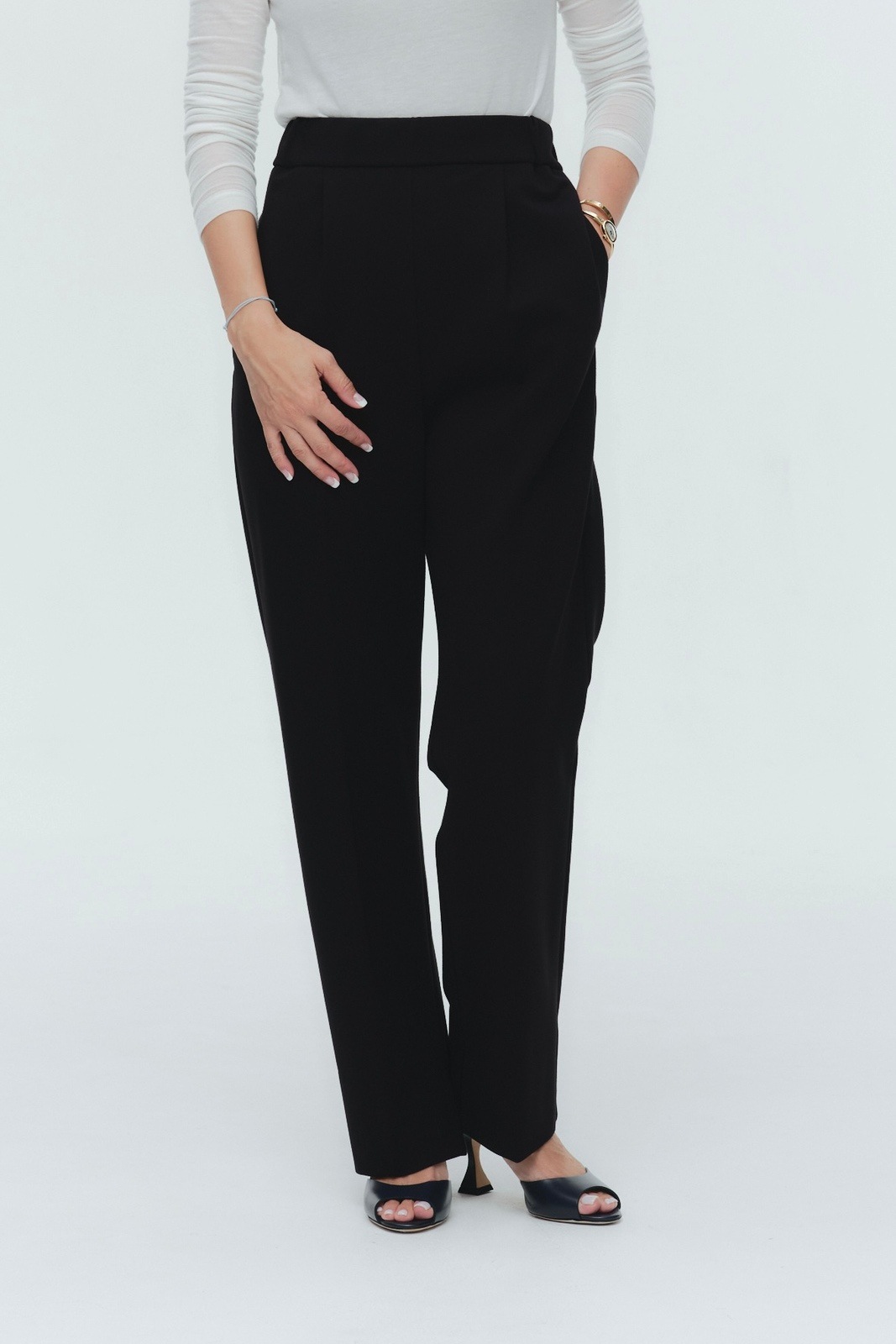 yori ぬくぬくスリムパンツ　ブラック　34 11月下旬発送予定 ぬくぬくスリムパンツ | 10/6pm12:00～予約