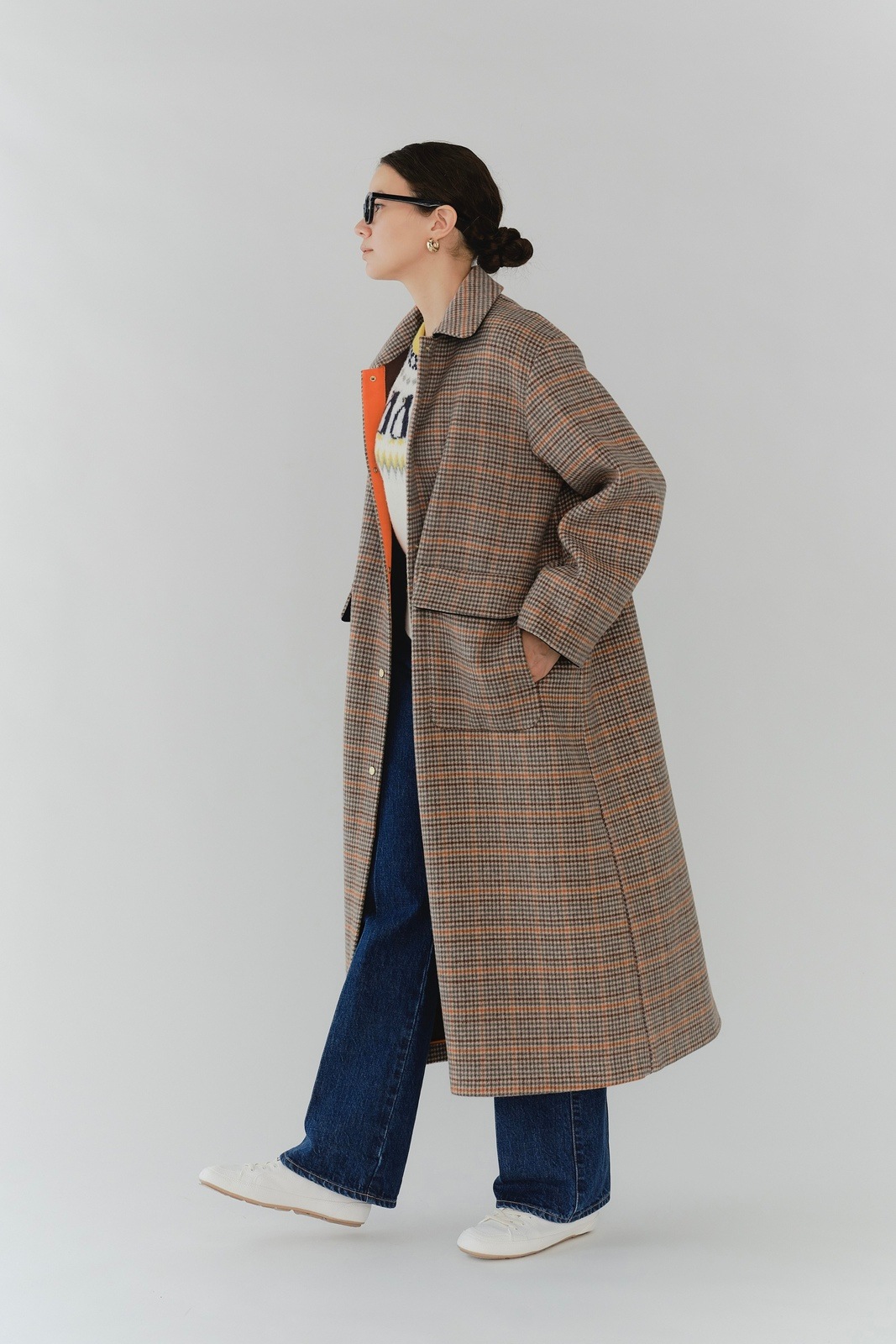 ウールチェックロングコート【2025AW】12/8pm21:00～発売 | 12/8pm21