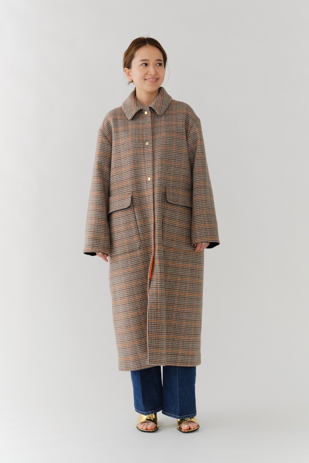 ウールチェックロングコート【2025AW】12/8pm21:00～発売 | 12/8pm21