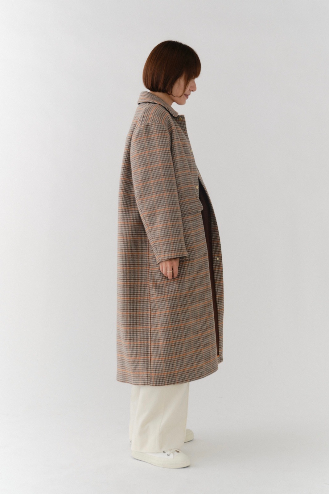 ウールチェックロングコート【2025AW】12/8pm21:00～発売 | 12/8pm21