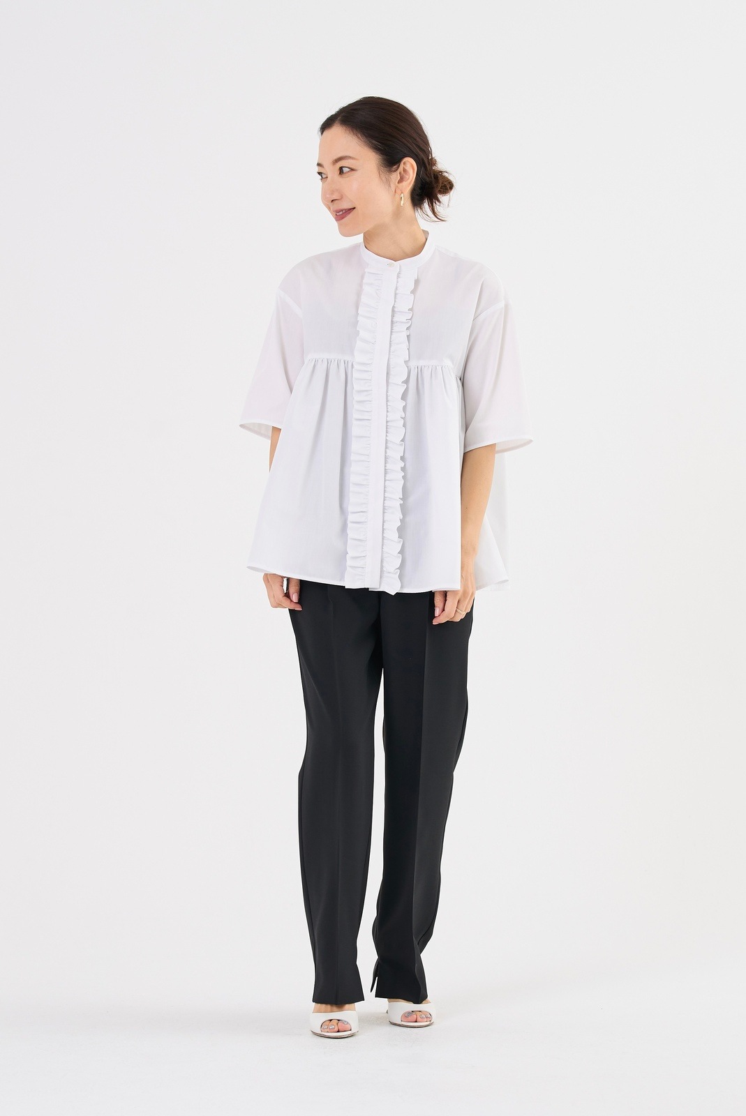 yori ウエッジラインブラウス 週末限定】yori ヨリ ウエッジライン