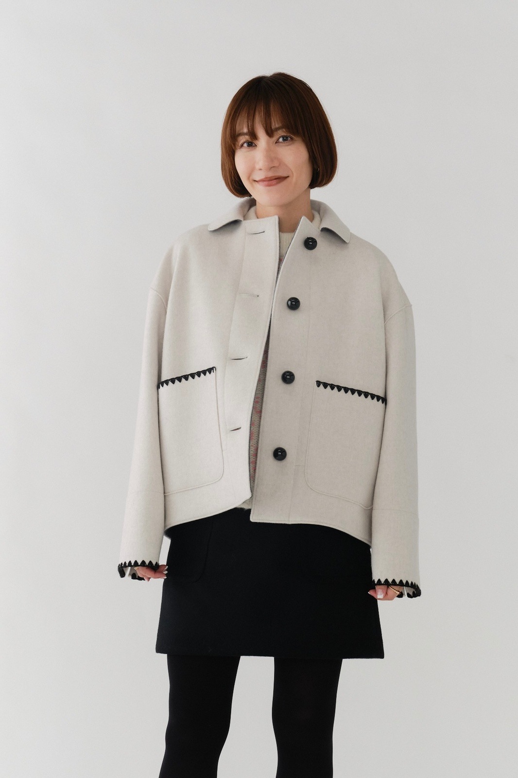 新品タグ付き　 ハマグリウールショートコート【2025AW】 11月下旬発送予定 ハマグリウールショートコート【2025AW】 | 2025 AW