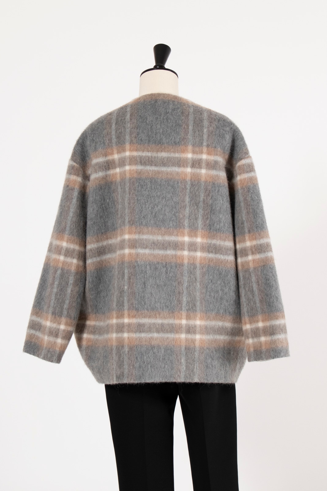 チェックモヘアシャギーコート【2025AW】