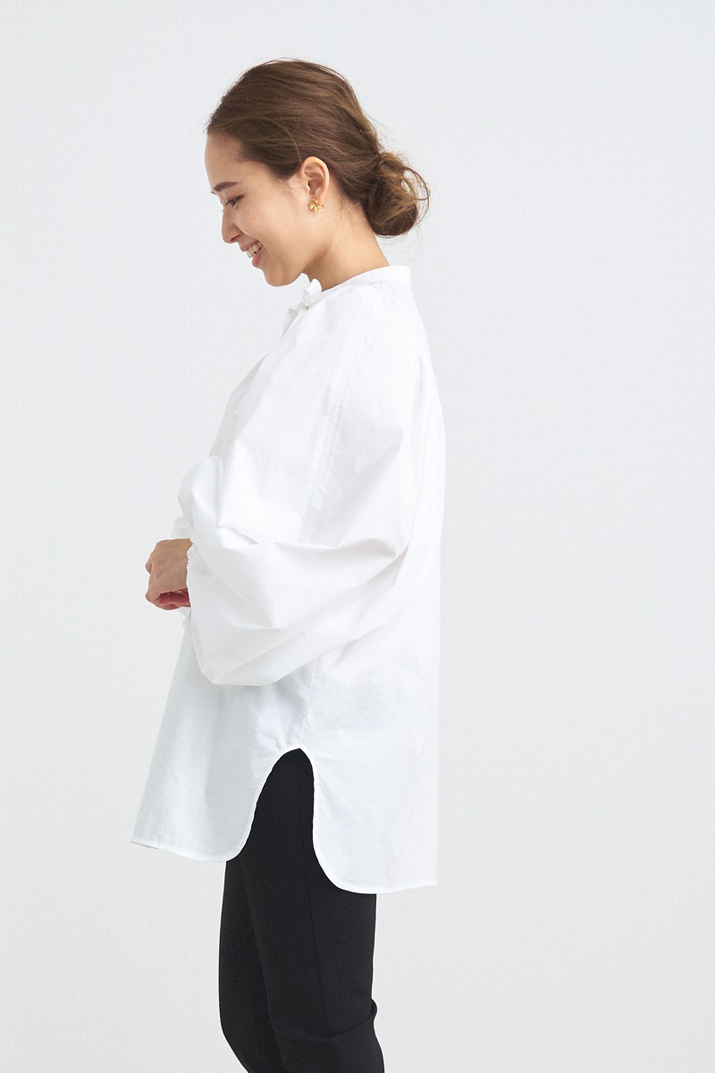 リボンパフスリーブブラウス(ホワイト) | 2021 AW Collection | yori 安い初売 yori リボンパフスリーブブラウス ヨリ シャツ/ブラウス(七分/長袖)
