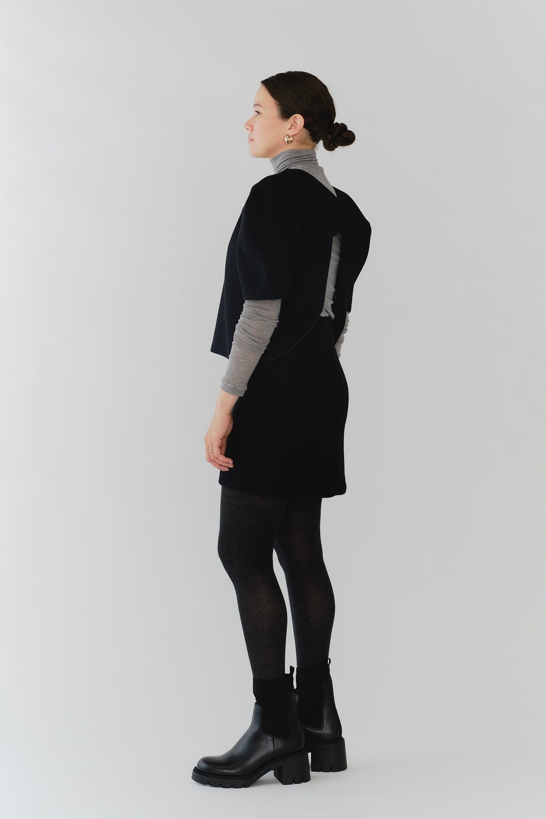 【新品タグ付】yori ポケットウールミニスカート(black 38サイズ) ポケットウールミニスカート【2025AW】 | all item| yori