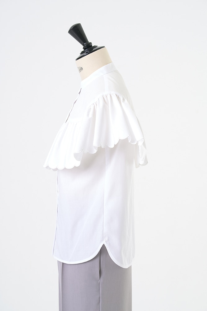 完売品☆スカラップロングスリーブブラウス ヨリ yori 好き