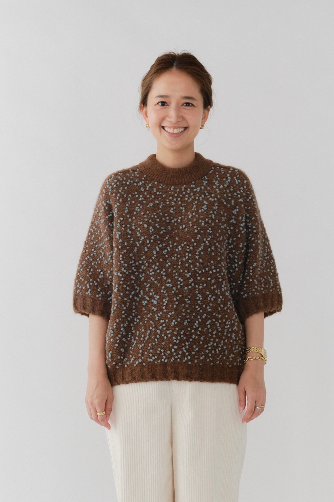 新品　yori shirocon ポッピングシャワーニット　38 新品タグ付 yori shirocon ポッピングシャワーニット 38 グレー