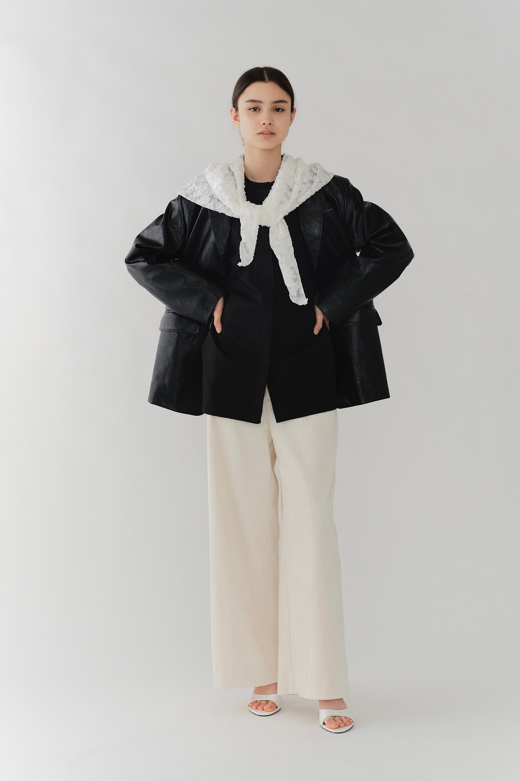 YOR I  shirocon レースジャガードストール【2025AW】 | 2025 AW Collection| yori