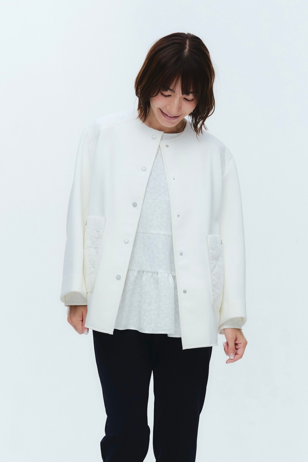 、yori リップルキルトジャケット 新品　タグ付き リップルキルトジャケット【2026SP】1/26pm21:00～発売 | 1/26pm21:00