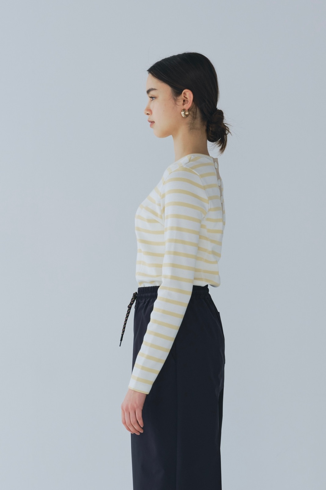 【ことー様】yori マリブボーダーカットソー　ブラウン マリブボーダーカットソー 1/19pm21:00～再販 | 1/19pm21:00～発売| yori