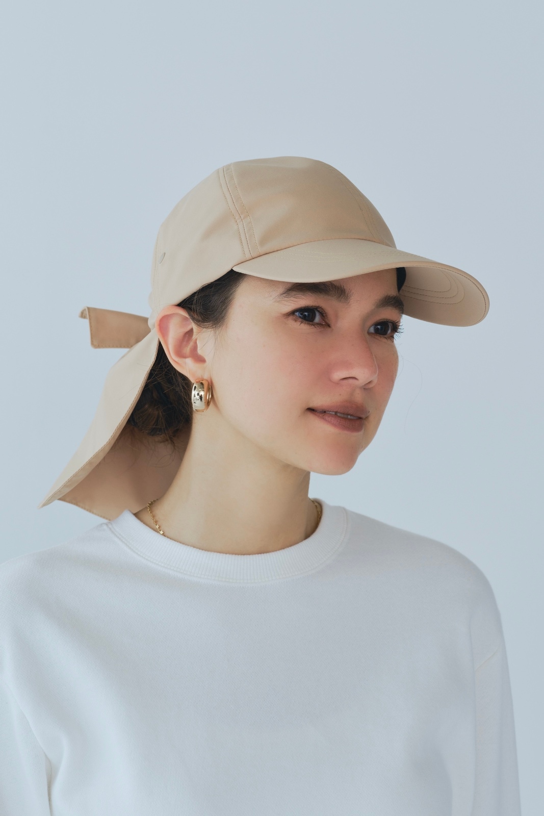 新品・未使用yoriもふボアリボンキャップsize55ホワイト◆ヨリAW 12月上旬発送予定もふボアリボンキャップ 【2023AWオンライン