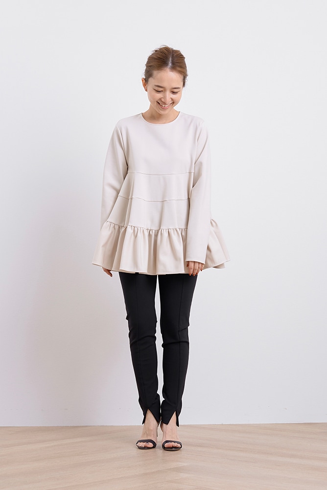 ヨリ yori ぬくぬくヘムフリルブラウス【2022AW】